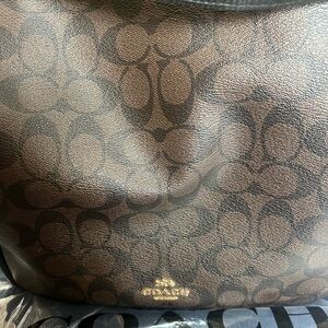 Coach bag black and brown shoulder or crossbody great condition